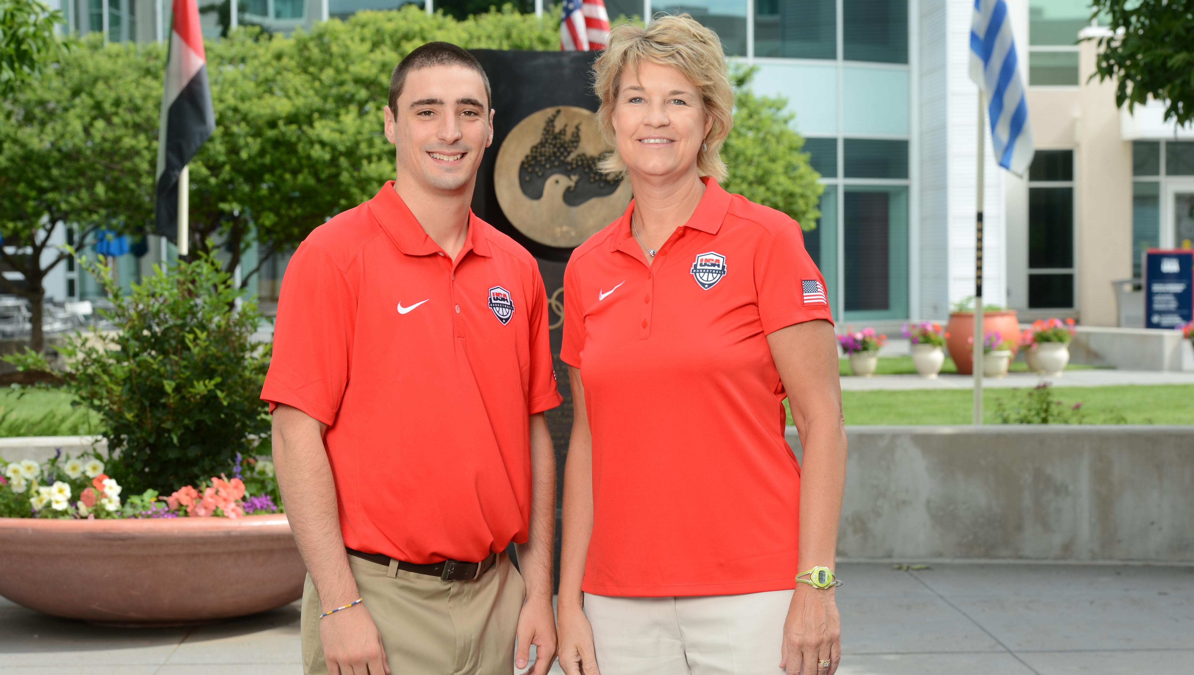 Lisa Bluder, right, helped lead the U.S. women ’ s basketball team at the Pan American Games in 2015.